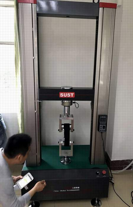 軍警織帶用三思拉力試驗(yàn)機(jī)測試